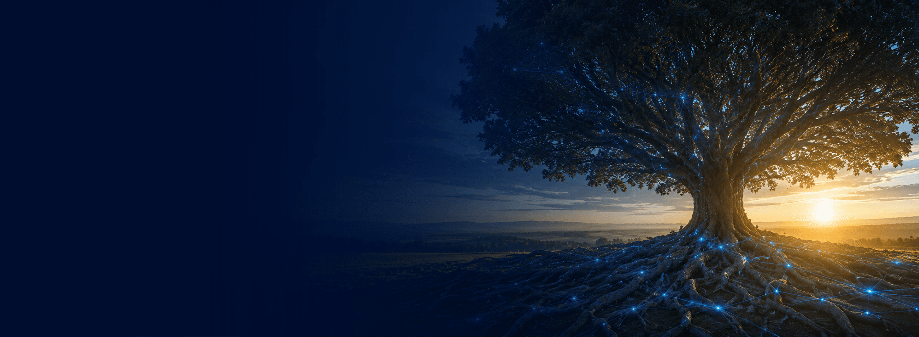 A tree of life at sunrise
